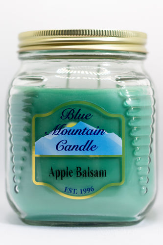 Green Colored Apple Balsam Scented Candle 